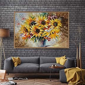 Floating Framed for Living Room Bedroom Bouquet for