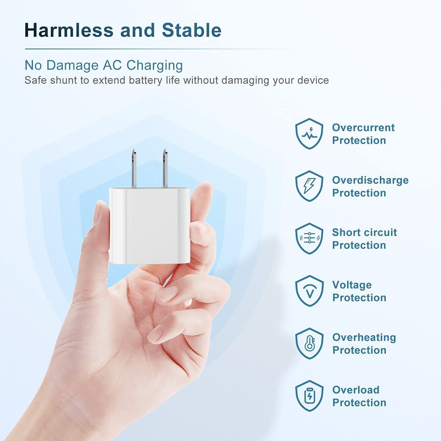 iPhone 16 15 Charger, 20W USB C Fast Charging Block and 6ft Type C to C Cable Cord Long for Apple iPhone 16/16 Pro/15 Plus/15 Pro Max, iPad 12.9/11 inch 4/3/Air/Mini/6Gen/Wall Power Adapter Cube Brick