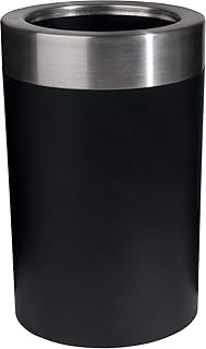 Emsa 507602 Flaschenkühler, Soft-Touch, Integriertes Kühlgel, 6 St. Kalt, Gefriergeeignet, Schwarz, Thermo