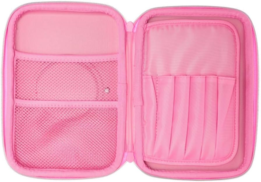 Smiggle Hardtop Pencil Case W/Secret Mirror (Lunar Sparkle Pink Unicorn) - Image 3