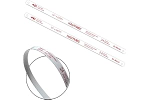 HAUTMEC 12" Hacksaw Blades 24 TPI – 2 Pack Bi-Metal Replacement Blades with High-Speed Steel Teeth and Spring Steel Body, Professional Grade, Fits Most Hacksaw Frames, HT0017-2PC