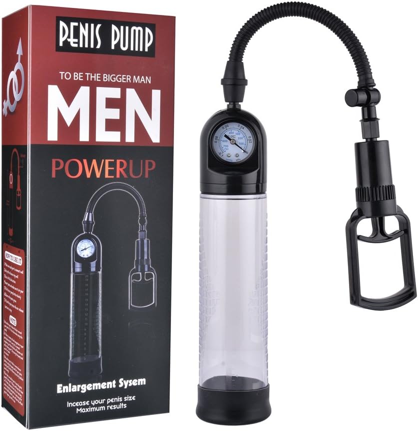 Salovin Mens Pump Enlárger Aďullt Toys Handle Pump for Pénɨʂ Growth with Clear Cylinder Easily View