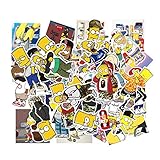 The Simpsons Family Cartoon Waterproof Stickers Car Laptop Helmet Luggage Vintage Skateboard Wall Decor Gift for Kids