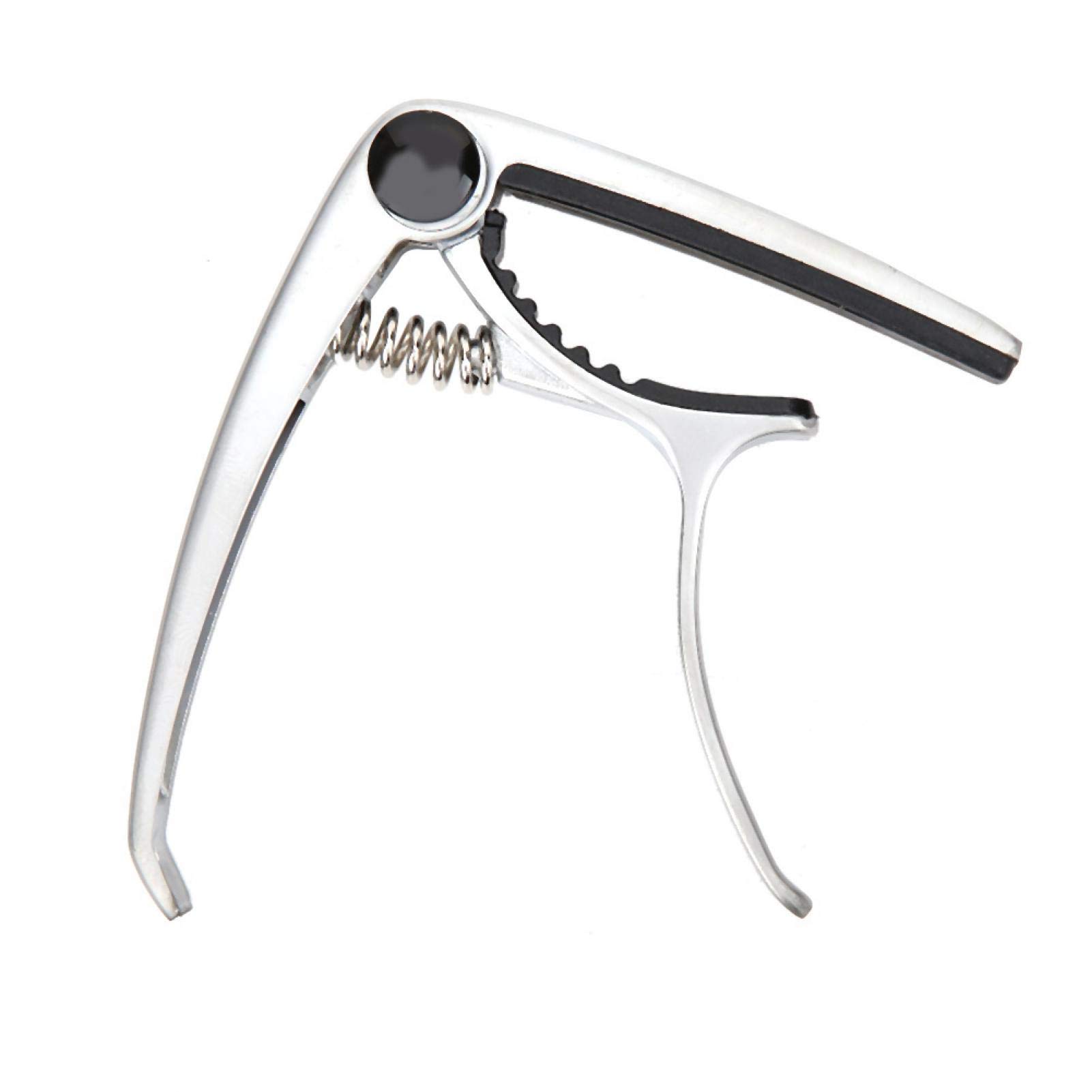 Guitar Zinc Alloy Guitar Clamp Key Tuner Acoustic Guitar Ukulele Folk Guitar Musical Instrument Accessories for 4‑6 String Guitar, Bass, Ukulele(Silver)