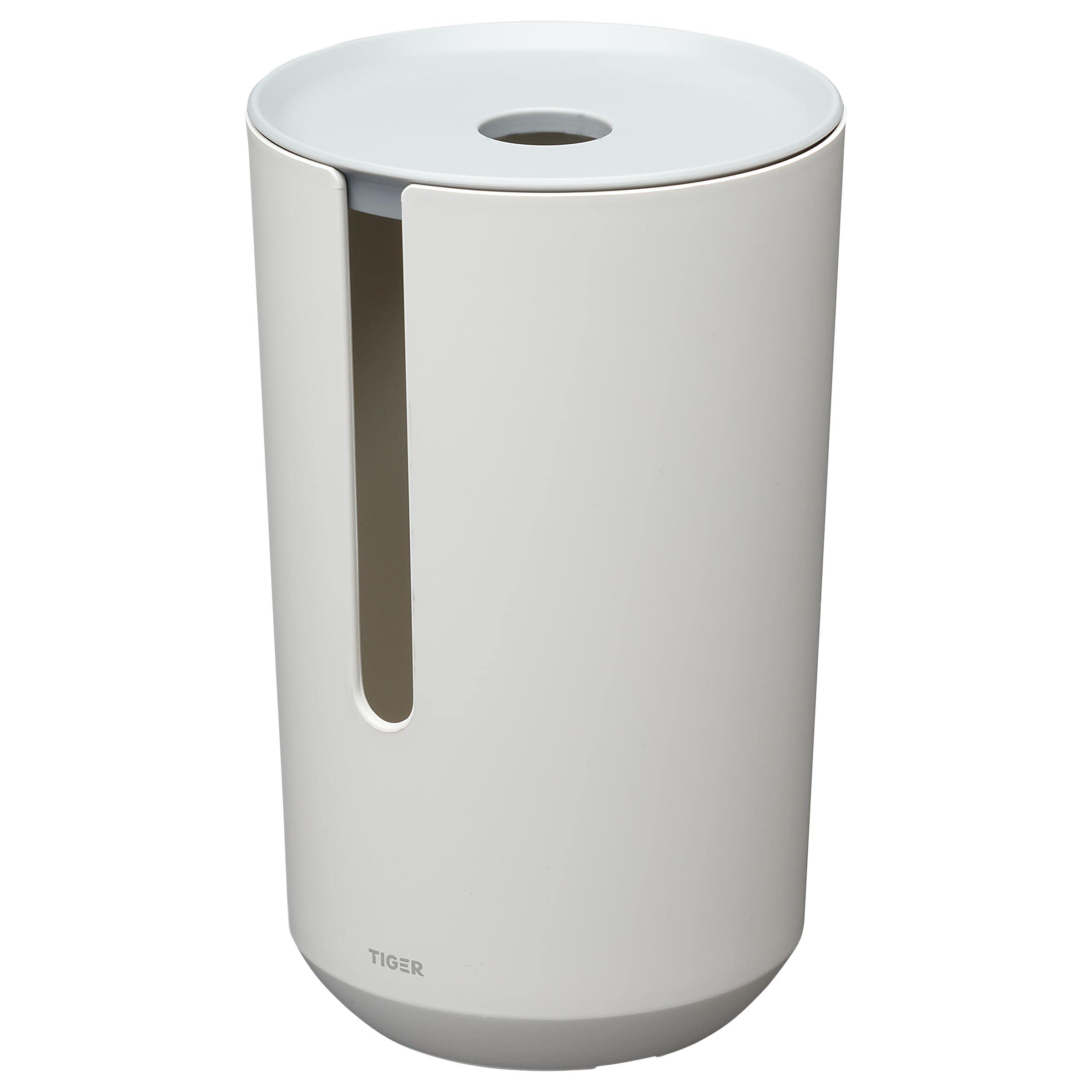 Tiger Tess, Spare toilet roll holder with lid freestanding, White/Light grey, 143x143x233mm
