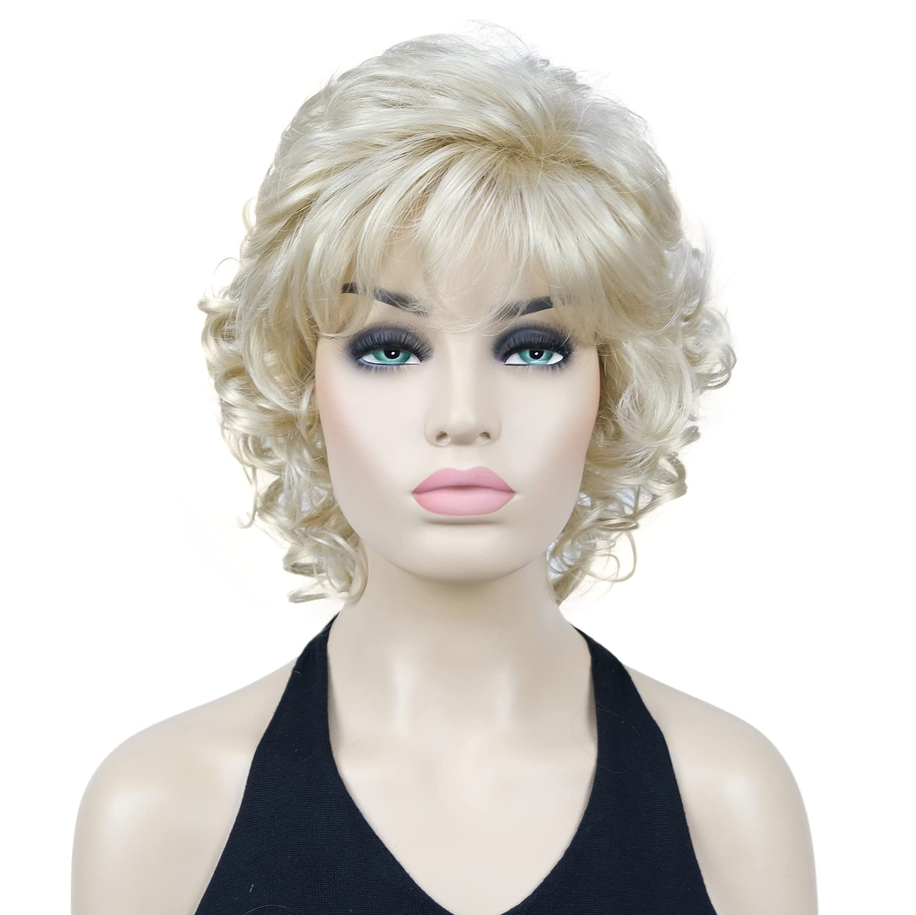 Lydell 12" Short Curly Wigs Soft Shaggy Layered Classic Cap Full Synthetic Wigs (122) — image 1