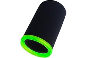 RhymKawa SM7b Foam Cover for Shuer SM7B, MV7 POP Filter RK345 Replacement, Windscreen with Colored Retaining O-Ring Identified Seat (Green)