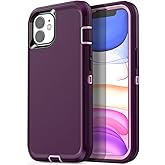 AICase for iPhone 11 Case (6.1"), Heavy Duty Drop Protection Rugged Shockproof/Drop/Dust Proof 3-Layer Protective Durable Phone Cover for iPhone 11, Night Purple