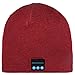Deego HD Stereo Premium Sports Bluetooth Hat Wireless Smart Beanie Headset Musical Knit Hands-Free Headphone Speaker Hat Speaker phone Cap Microphone + Touch Screen Gloves (Red Cap*1+Black Gloves*1)