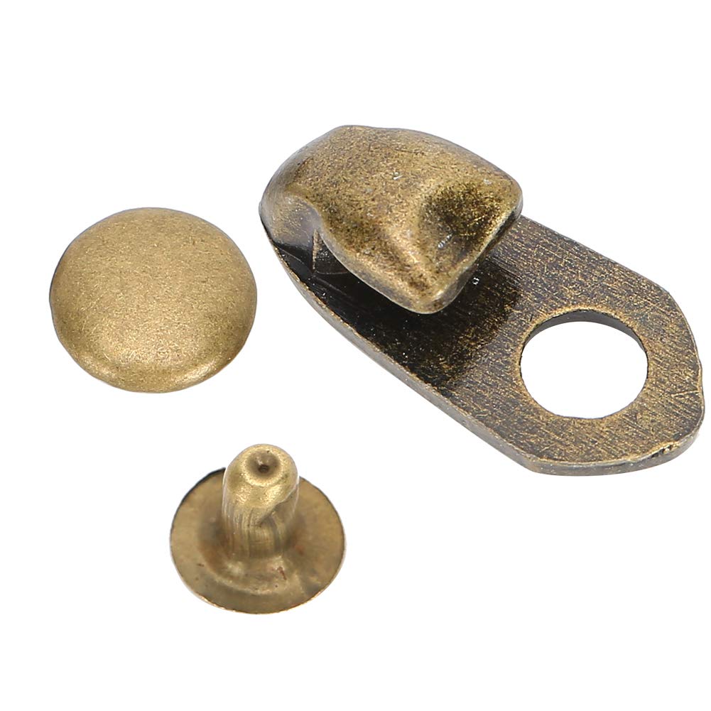 Bronze Hiking Shoes,Alloy Boots Hook Rivets with Tape Fastener Piece Clothing Accessories Repair Leather Boot Shoes