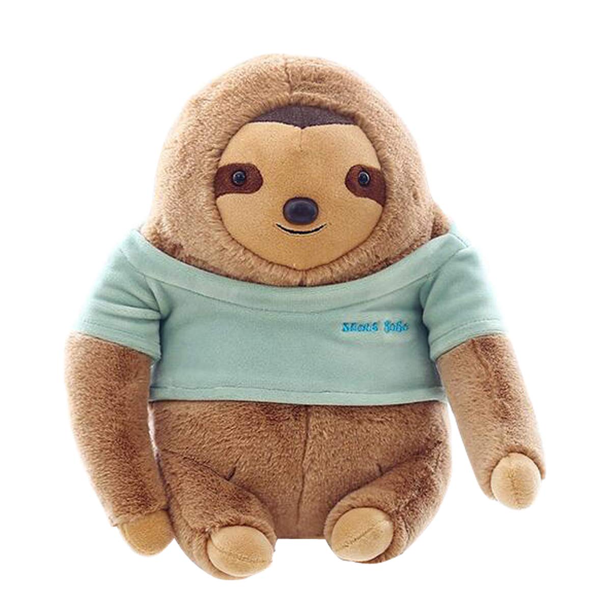 Cuddly Big Soft Toys Wear T-Shirt Sloth Doll, Plush Sloth Stuffed Animals Toy Cushion Doll, Sloth Pl