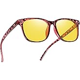 Kelinln Night Vision Driving Glasses Polarized Anti-glare, HD Yellow Tinted Glasses for Women Men