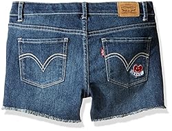 Levi's Girls' Denim Shorty Shorts