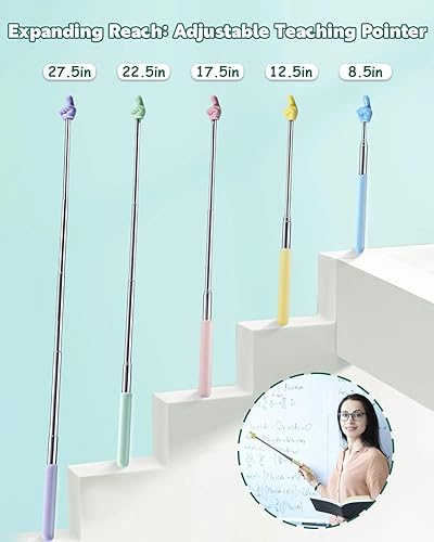 Retractable Finger Pointer Stick For Classroom,Mini Extendable Hand Pointer Finger Pointer Stick Whiteboard Pointer Elementary School Teacher Classroom G - View #2