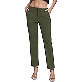 Urban CoCo Women's Elastic Waisted Dress Pants Business Work Casual Stretch Slacks with Pockets