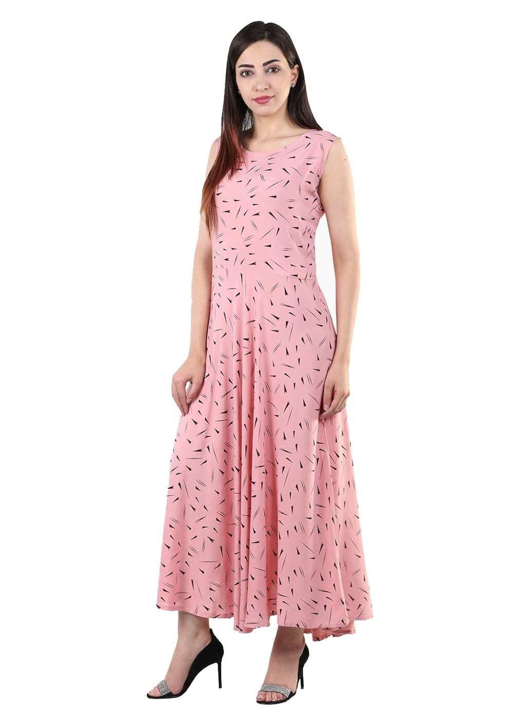 pink colour one piece dress