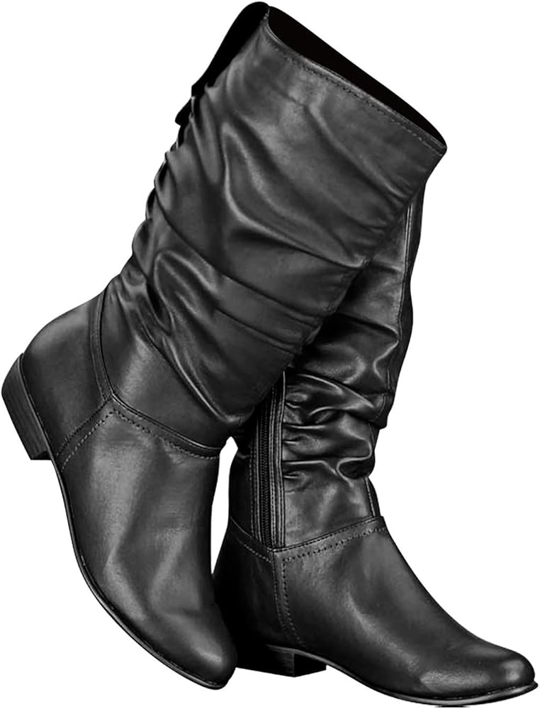 black scrunch booties