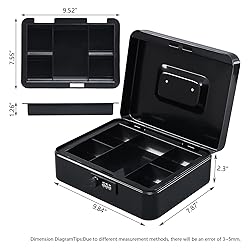 KYODOLED Large Cash Box with Combination Lock Safe