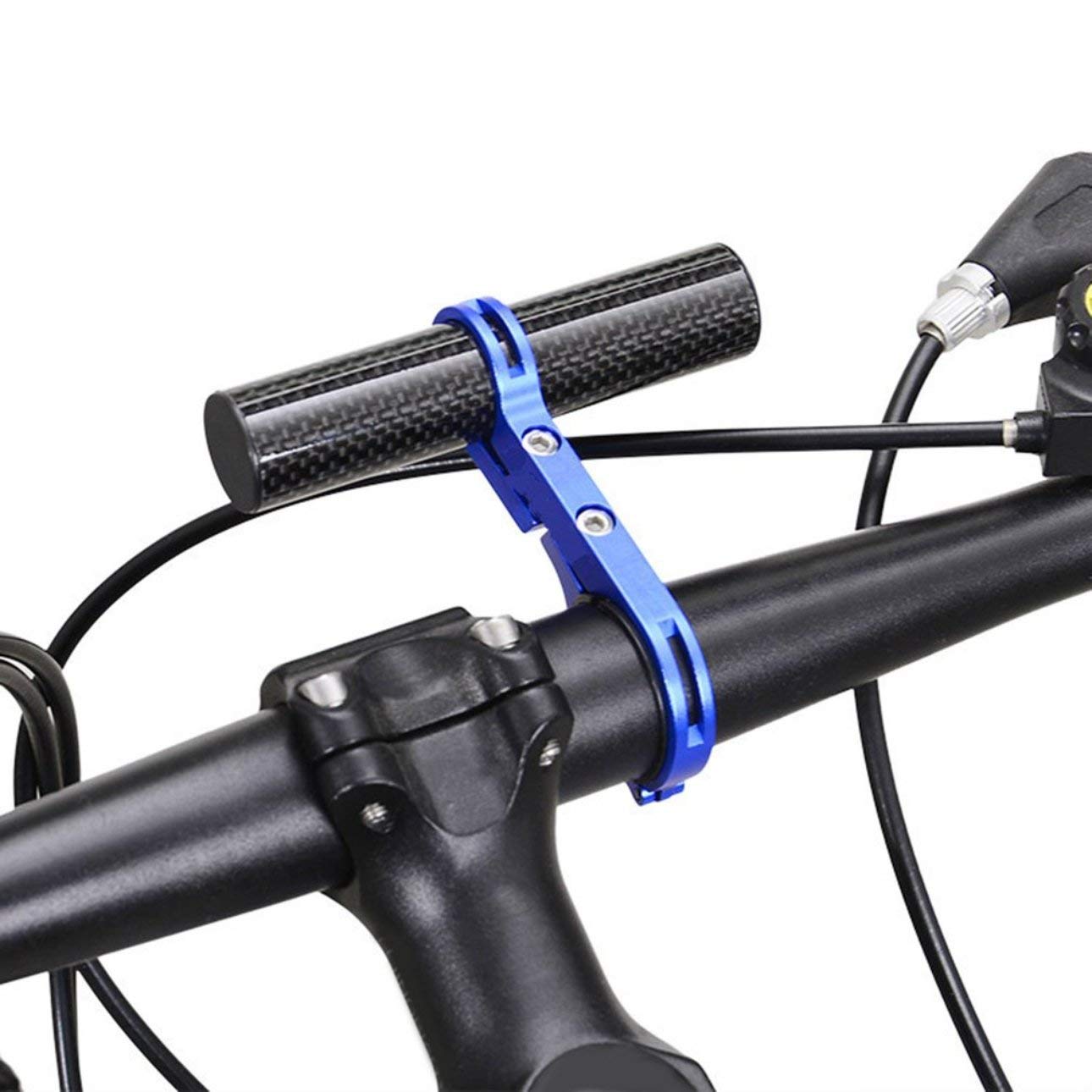 エクステンダー 懐中電灯ホルダー 拡張ブラケット カーボンファイバーサポート ブルー Mtb 自転車ハンドルバー Liobaba ブルー ヘッドライトマウントバー アルミ合金 B07l8t147w ロッド竿 出産祝いなども豊富