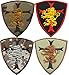 TACVASEN 4PCS Navy seal team 6 Devgru Lion shield Tactical Patch(Multicolour)