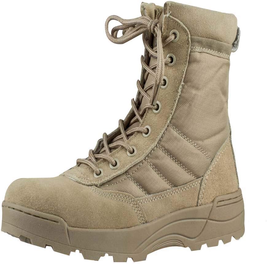 ORANXIN Military Tactical Men's Shoes - Combat Boots Desert Army Outdoor Sports Camping Hiking Zipper Work Utility Footwear (Shoes Too Small)