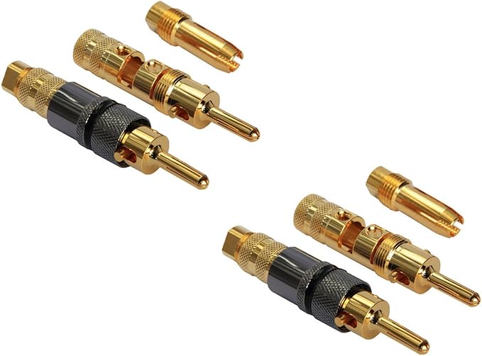 Connettori A Banana Placcati Oro 4mm - 10 Pezzi Multicolore Per Alta Corrente