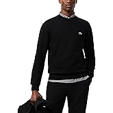 Lacoste Men's Fleece Crew Neck Sweatshirt, Black, Small