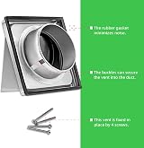 150mm 6 Inch Stainless Steel External Air Vent Wall Vent Gravity Flap view 5