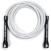 Elite Jumps 6mm PVC Jump Rope, Adjustable Skipping Rope | Non-kinking PVC cord. Unbreakable handles. Smooth rotation. For cardio and boxing.