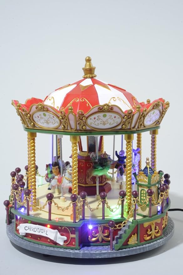 Kaemingk Led Christmas Carousel Decoration 23cm X 23cm X 25cm
