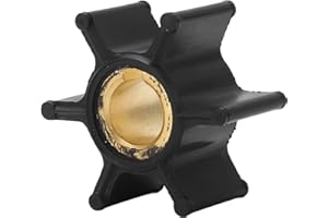 0387361 Water Pump Impeller for Johnson Motor 1985-1990, Flexible 6 Blades Copper Neoprene Rubber Outboard Water Pump Impelle