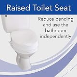 Homecraft Savanah Raised Toilet Seat 4" Elongated White Lid Lock Seat view 2