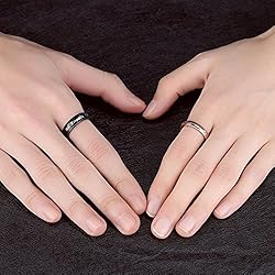 His Queen Wedding Bands Men's Women Stainless Steel