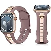 Silicone Strap for Apple Watch Band 38mm 40mm 41mm 42mm, Cute Rose Gold Honey Bee Charms Bracelet for iWatch Series 11 10 9 8 7 6 5 4 3 2 SE, Designer Sport Wristbands for Apple Watch Bands Women