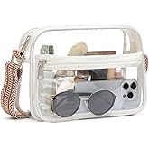 BOSTANTEN Clear Bag for Women Stadium Approved Clear Bags Small Crossbody Purse Trendy for Concerts Sports Events