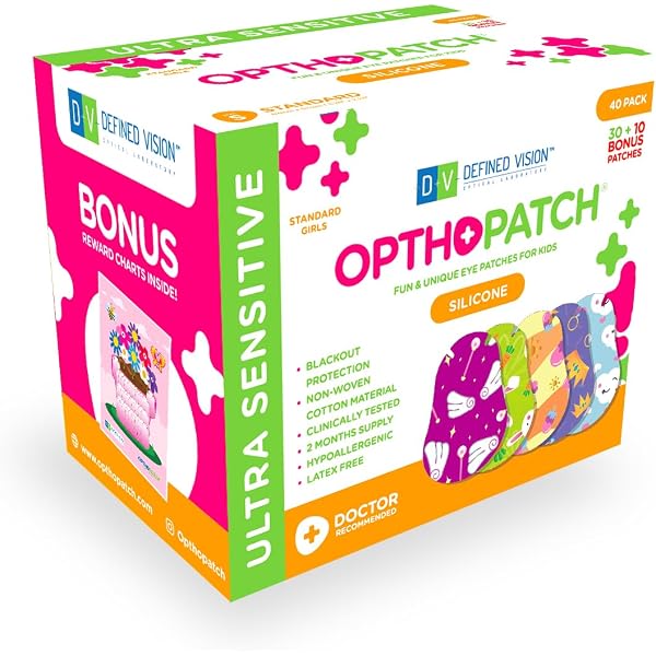 Opthopatch Extra Sensitive Eye Patches For Kids - Boys' Designs, 100 Count + Reward Charts For Lazy Eye (Amblyopia)
