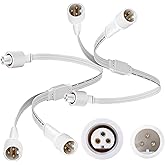 MSZLZTD 100% Oxygen Free Copper 1 Females to 2 Male Y-Splitter for Govee Permanent Outdoor Lights, Y-Shaped Extension Cable Compatible with Govee H705A H705B H705C 3 Pin Permanent Outdoor Lights