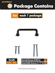 JIASENBAO Black Cabinet Bar Pulls 3" Hole Center 2