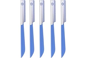 Tinksky 5pcs Eyebrow Shaper Razor Trimmer Shaver Hair Remover Set (Blue)