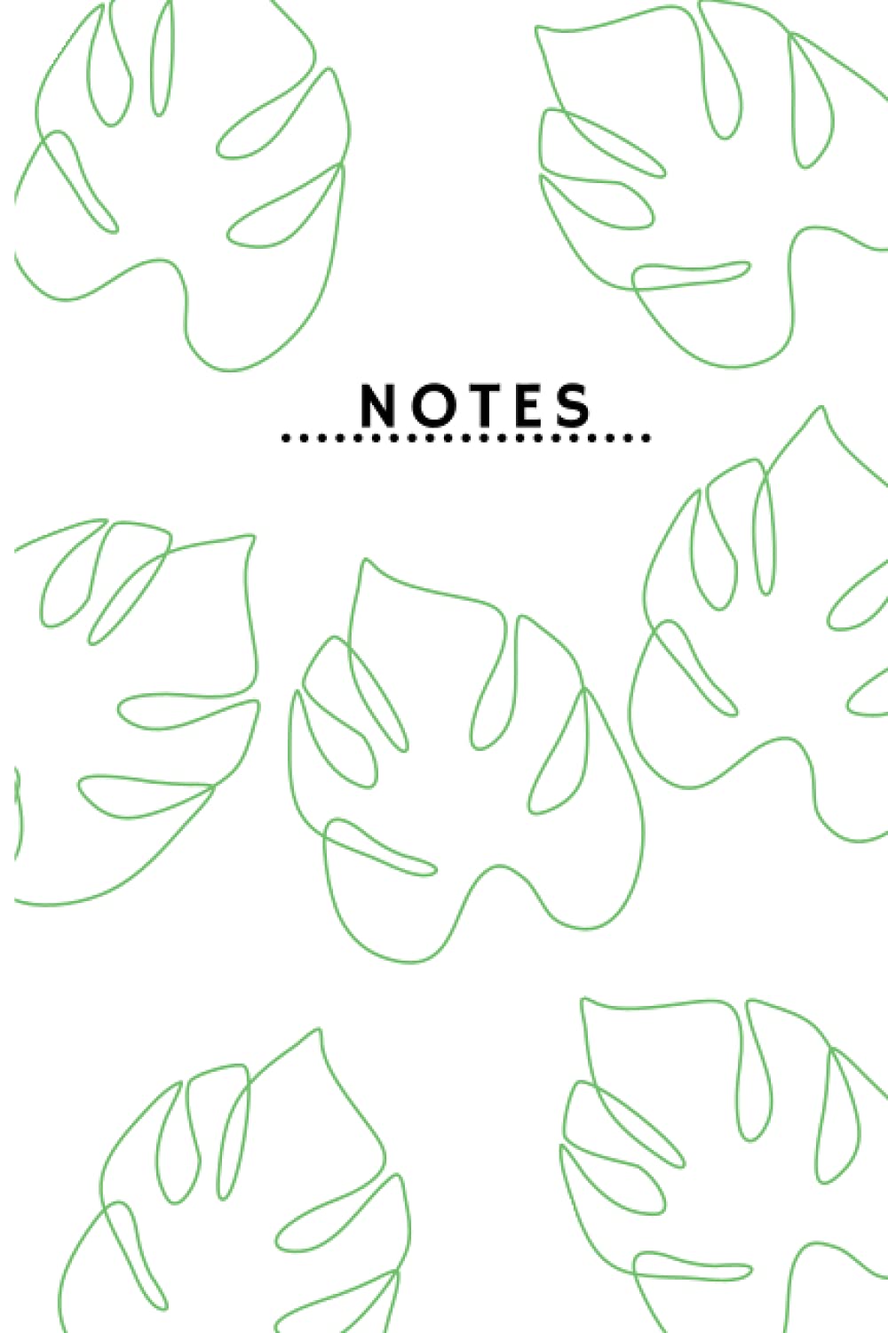 Notes Notebook: Cute Cheese Leaf Green Print Lined Notebook
