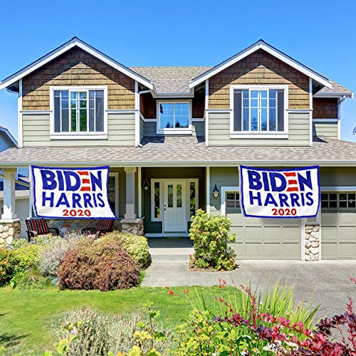 PACETAP Joe Biden Kamala Harris 2020 Flag,2 PCS 3\' X 5\' Ft President Democratic Banner Breeze Voting Flag Outdoor Activity Rally Sign (White)