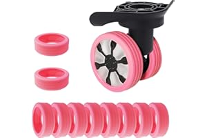 EVARSOL Luggage Wheel Cover Spinner Suitcases Wheel Repair Grip Smooth Mute Portable Travel Bags Wheels Protector Trolley Box Casters Covers Silicone Caster Shoes 10 PCS