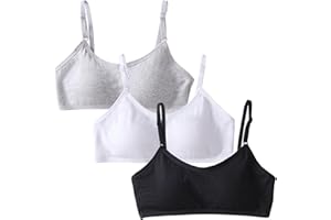 SIAEYINFY Girls Padded Training Bras，Fit for 12-16 Years Teen Girls Thin Cotton Breathable Sports Bra Wire Free Bra