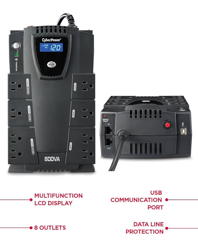 Best Budget-Friendly UPS: CyberPower CP600LCD Intelligent.