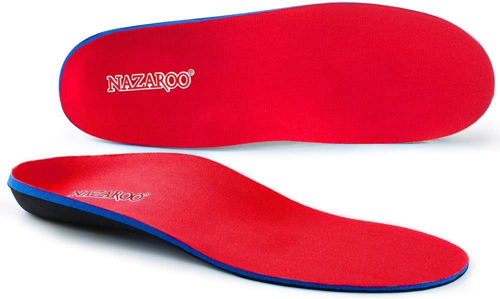 NAZAROOShoe Insoles Arch Support Inserts Orthotic Insoles for Plantar Fasciitis, Flat Feet, High Arch, Pronation, Heel Spurs & Foot Pain