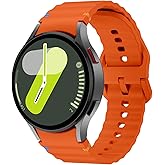 Sport Strap For Samsung Galaxy Watch 7 Band 40mm 44mm,No Gap Soft Silicone Bands For Galaxy Watch FE 40 mm/Galaxy Watch 6 5 4 Band 40mm 44mm/Galaxy Watch 6 classic 43mm 47mm For Women Men