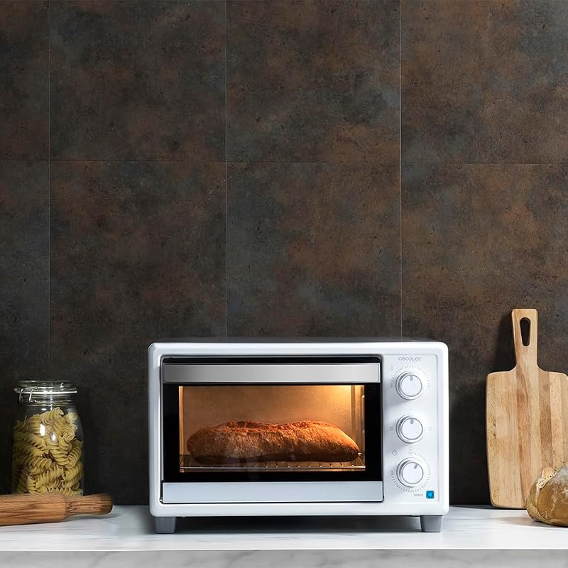 Forno elettrico da tavolo Bake&Toast 2300 Bianco 1500 W, multifunzione, capacità di 23 litri, timer, temperatura regolabile e porta a doppio vetro, bianco