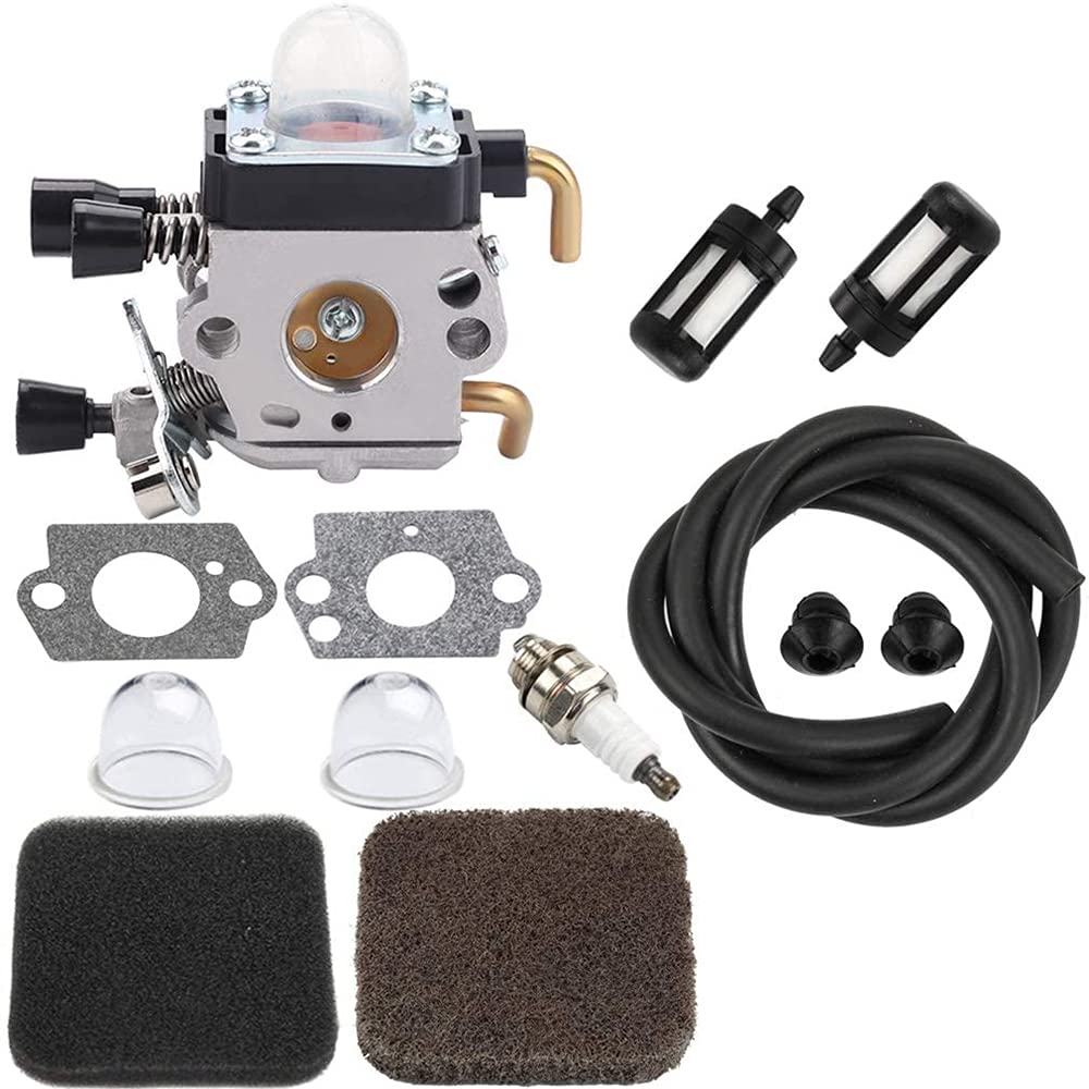 ANCLLO C1q-S97 Carburetor with Fuel Kit Air Filter for FS75 FS80 FS80R FS85 FS85R FS85T FS85RX Weedeater