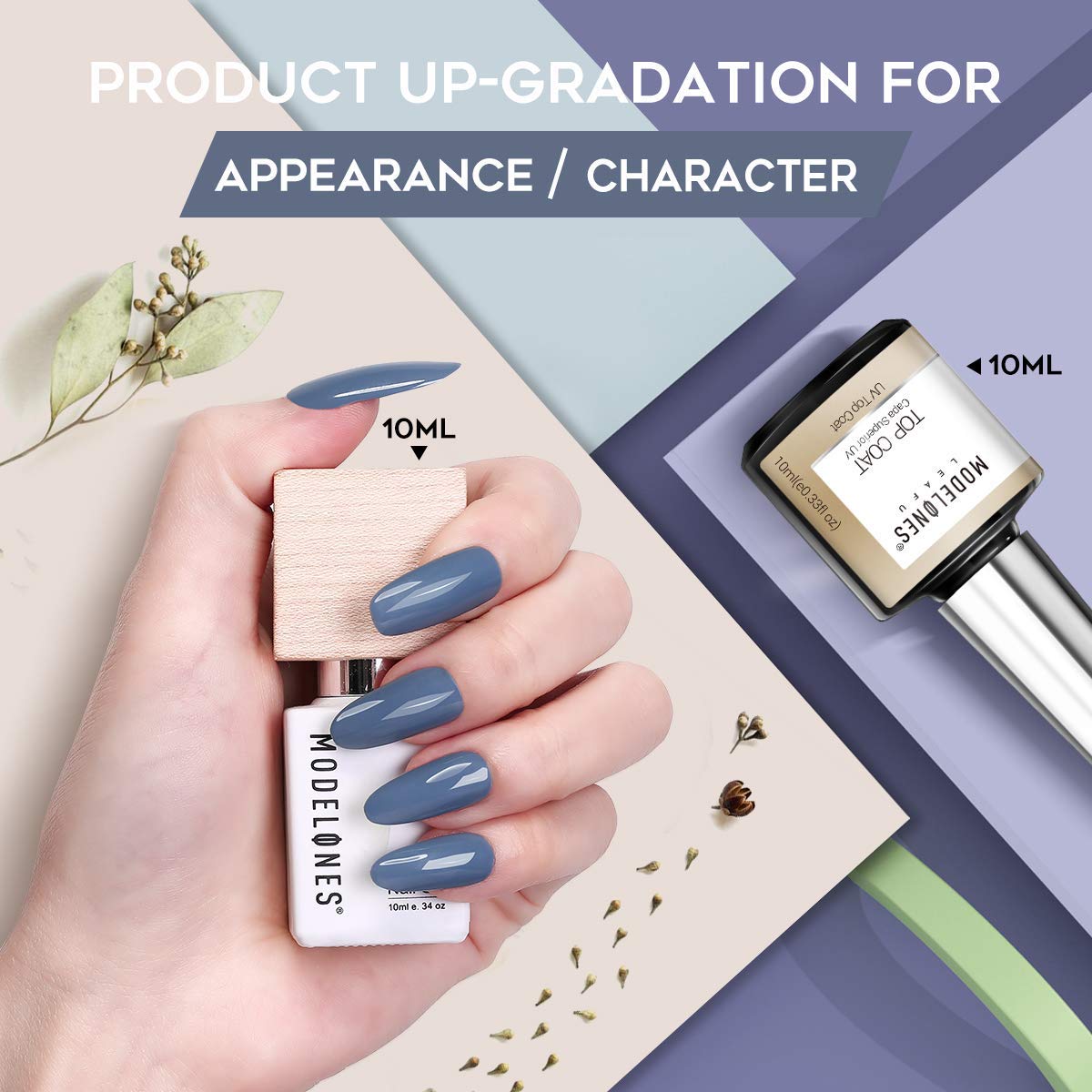 Matte Gel Top Coat, No Wipe Gel Top and Base Coat, Matte Top Coat, 3 X 10 ML Soak Off LED Gel Nail Polish, High Gloss Shiny Matte Gel Polish Effects for Home Use : Beauty