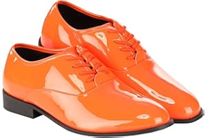 Fun Costumes Men's Shiny Orange & Powder Blue Tuxedo Shoes